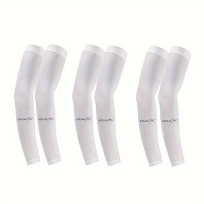 3Pcs Unisex Ice Silk Arm Sleeves for Summer Sun Protection Outdoor Cycling UV Protection Cooling Men'S Women'S Gloves